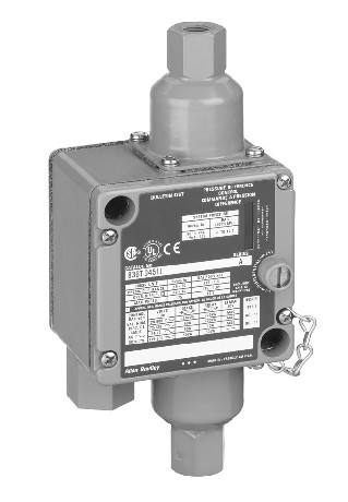 836T-D460J - 836T Pressure Controls - Traditional Machine Tool, D - Style Pressure Difference Control. 9 psi. Enclosure Type 1, 4 and 13 Industrial use.. S.P.D.T., 2 - circuit contact block. No Modifications, No Modifications, No Pilot Lights