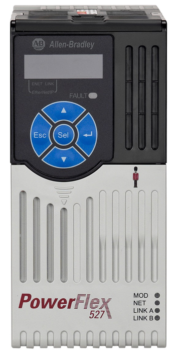 25C-D6P0N114 - PowerFlex 527 AC Drive, with Embedded Dual Port EtherNet/IP and Integrated Safety, 480 VAC, 3 Phase, 3 HP, 2.2 kW Normal Duty; 3 HP, 2.2 kW Heavy Duty, Frame A, IP20 NEMA / Open Type, Filter
