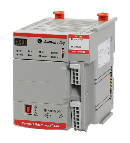 5069-L350ERMS2 - Controller, Compact GuardLogix 5380 Safety, SIL2/PLd, 5.0MB Standard & 2.5MB Safety Memory, 120 nodes, 31 I/Os, 24 axis