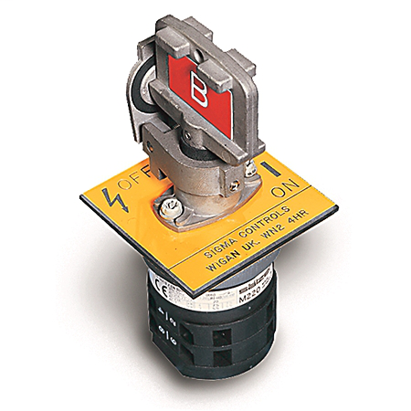 440T-MRPSE10JJ - Single Key Rotary Switch - Panel Mounted, Standard Key Code Labeling, 4 N.O Contacts, 20 Amp Current