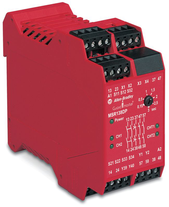 440R-M23151 - Monitoring Safety Relays w/ Delayed Outputs -, Inputs, Safety Outputs, N/A Auxiliary Outputs