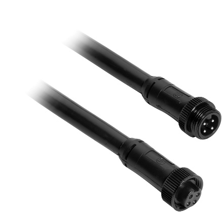 280-PWRM22G-M05 - 280 ArmorConnect Three Phase Power Cordsets and Patchcords - Drop Cables, IP67, UL 4/12, NEMA 6P, PWRM22, Straight Male Cordset, 0.5 m (1.62 ft), Cordset (Flying leads), Straight Male