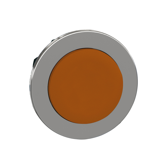 ZB4FL5 - Head for non illuminated push button, Harmony XB4, flush mounted orange projecting pushbutton