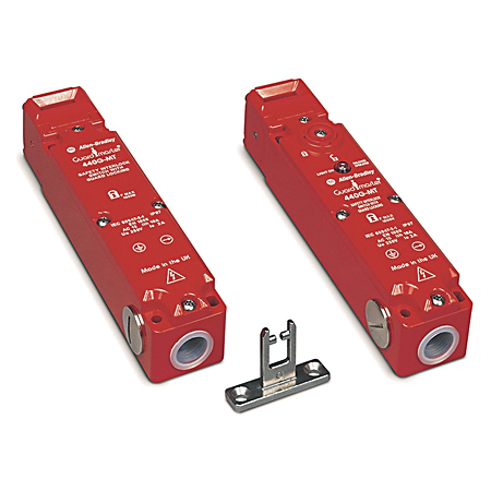 440G-MT47158 - Guard Locking Switch - 440G-MT Solenoid: Solenoid Voltage: 24V DC Enhanced Version with diagnostic function and metal override key, Contacts(Safety and Aux): 2 Normally Closed, 2 Normally Open, Actuator: Standard, Conduit Entry: M20 Conduit