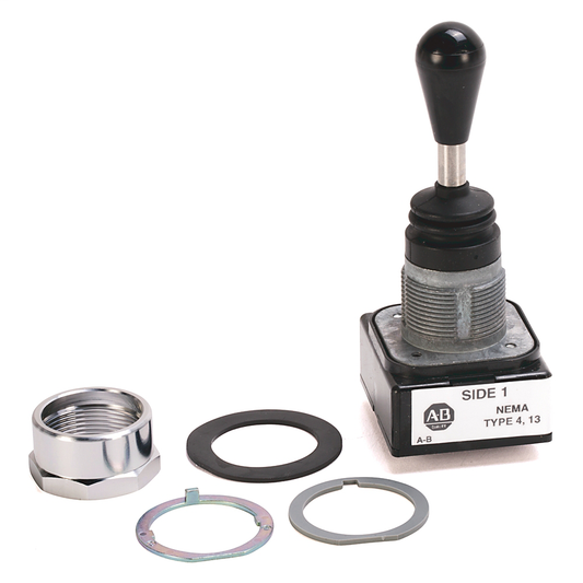 800T-T4T2AAXX - 30.5mm Type 4/13 Toggle Switch, Four Way Toggle, Up&Down-Spring Rtn,Left&Right-Maint., 1 NO-1 NC & 1 NO-1 NC