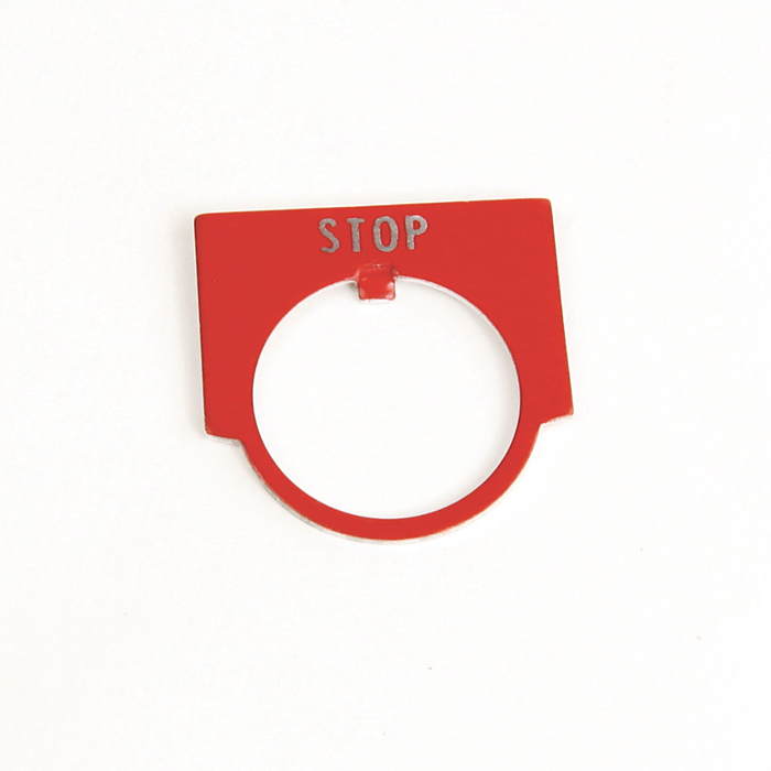 800MR-W620 - 800MR ACCESSORIES, 800MR Legend Plates, Push Button/Pilot Lights, STOP (Red)
