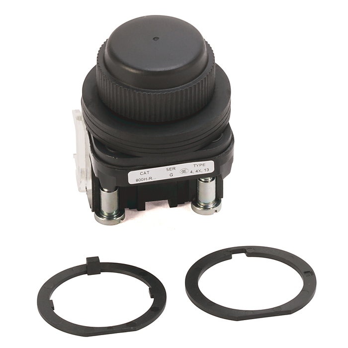800HC-R6D1 - 30.5mm Type 4/4X/13 Mom. Contact PB, Non-Illum., Red, Booted Hd, 1 NO, Finger Safe Guards