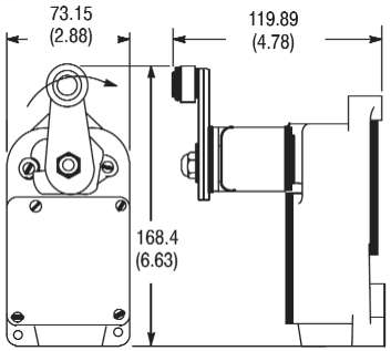 801-ASC218 - 801 General Purpose Limit Switch, Roller Lever Type, Ratchet Type, Maintained, Type 7 Housing Style, Arrangement C