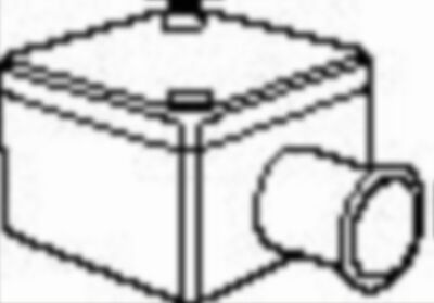 440F-A0116 - Caja de conexión, carcasa de policarbonato de 53 mm x 53 mm x 35 mm, con terminal bipolar y conector de rosca tipo trompeta con abrazadera de alivio de tensión. Para cable en espiral.
