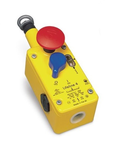 440E-L13137 - Interruptores de emergencia con cable Lifeline 440E - Lifeline 4 (distancia de menos de 75 metros), con parada de emergencia, conducto M20, 2 contactos de seguridad NC y 2 contactos auxiliares NA, conducto M20