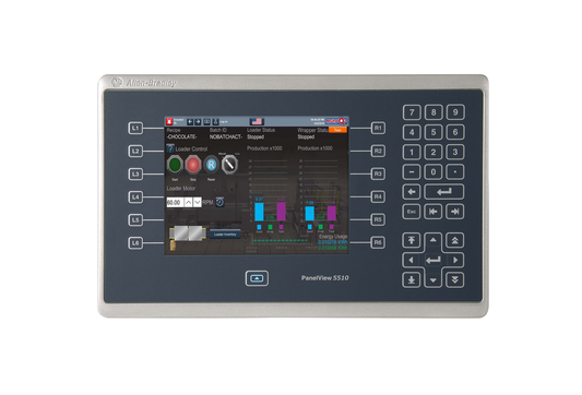 2715P-B10CD - PanelView 5510, 10 inch Graphic Terminal, Keypad,Color, DC Power Input, Branded