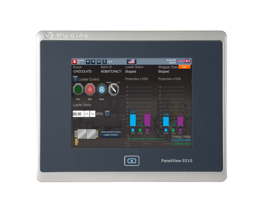 2715P-T7CD - PanelView 5510, 7 inch Graphic Terminal, Touch,Color, DC Power Input, Branded