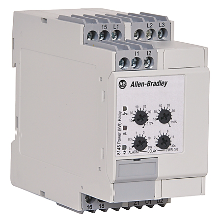 814S-W3-480V-10A - Three-Phase Power (kW) Monitoring Relay, 380...480V AC & 1...10A AC