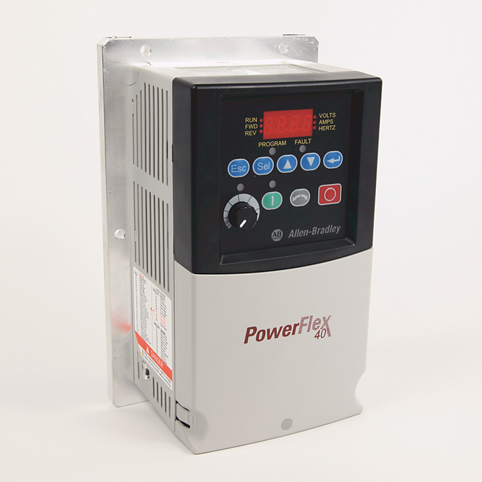 22B-B012H204 - PowerFlex 40 AC Drive, 240 (208)VAC, 3PH, 12 Amps, 2.2 kW, 3 HP,Frame Size B, IP20 (Heatsinkless), LED Display, Digital Keypad, No CE Compliant Filter, RS485