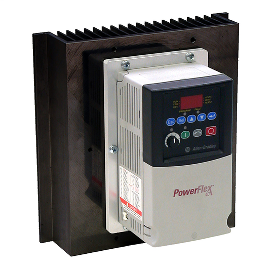 22B-A2P3F104 - PowerFlex 40 AC Drive, 240VAC, 1PH, 2.3 Amps, 0.37 kW, 0.5 HP,Frame Size B, Flange Mounted, LED Display, Digital Keypad, No CE Compliant Filter, RS485