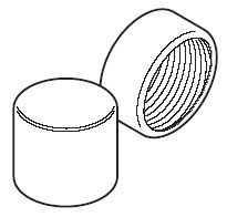 871A-KT30 - Tapa de PTFE para sensores blindados, diámetro de 30 mm