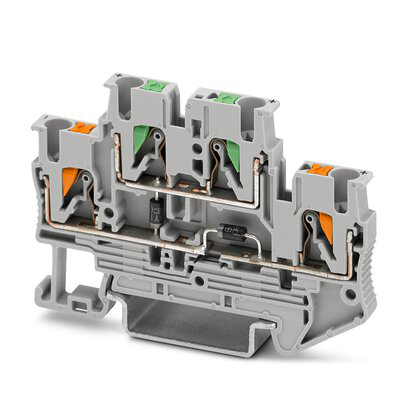 1032734 - PTTB 2,5-2DIO/O-UL/UR-UL/U-OG/O-GN - Component terminal block