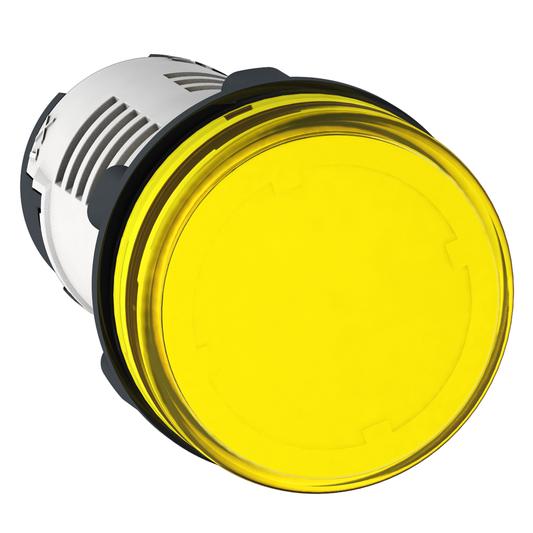 XB7EV05BP - Monolithic pilot light, Harmony XB7, plastic, yellow, 22mm, integral LED, 24V AC DC