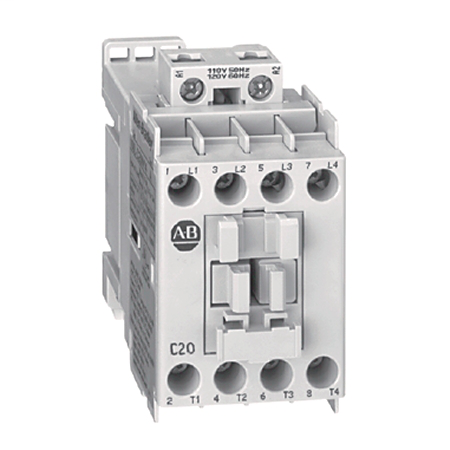 100L-C20ND8 - 100L IEC Electrically Held Lighting Contactor, Open,, 8 Pole, 110V 50Hz / 120V 60Hz