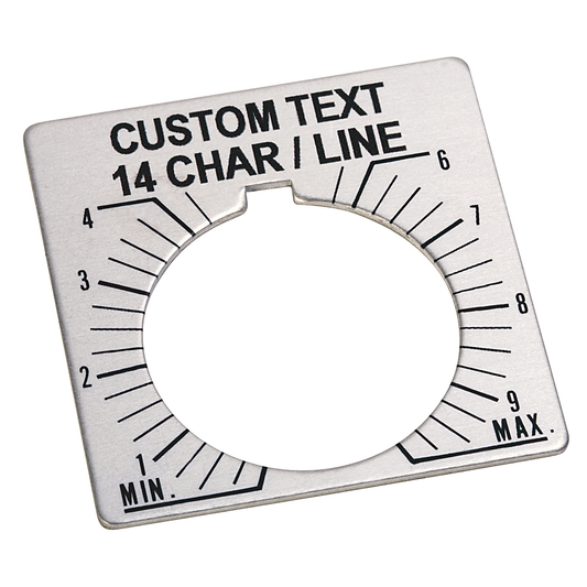 800T-X609E - 800T Legend Plate,PotentiometerGraduated Markings, Package Quantity 1, None