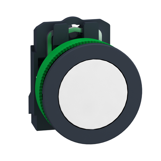 XB5FACUST01 - FLUSH PB WHITE 1NO SPRING RETURN