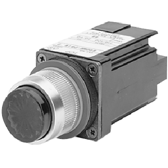 800MR-QBL24GA - 800MR Momentary Contact Push Button Units, Illuminated, Full Voltage, Extended Head, LED Illumination, 24 V AC/DC Green, 1 N.O - 1 N.C., Stab Terminals