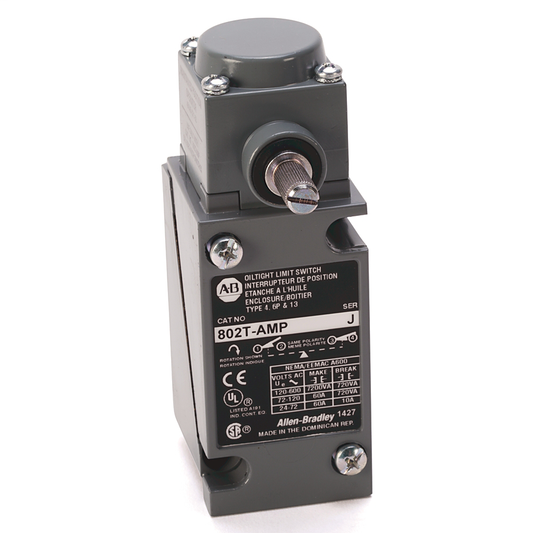 802T-NPTPV - Limit Switch, NEMA Type 4 and 13 Oiltight Construction, Plug-In, Lever Type, Spring Return, Neutral Position, 4-Circuit, Whole Switch, VITON Seals
