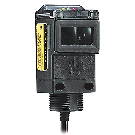42GRP-92L2-QD - PHOTOSWITCH Photoelectric Sensor, Class I Laser Sensor, Standard Diffuse, 800mm (2.63ft), 105-132V AC, SPDT EM Relay, Mini Quick-Disconnect