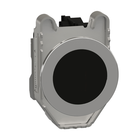 XB4FA21 - Pulsador de empotrar, Harmony XB4, metal, negro, 30 mm, retorno por resorte, sin marcar, 1 NO