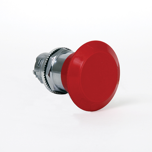 800TC-TFXJT6A4 - 800T Non-Illuminated Trigger Action Two Position Maintained, Twist Release, Red 60mm Plastic Head, with No legend on cap, Finger Guards on Terminals, Traditional Contact Block Code: 2-NC Standard Contacts