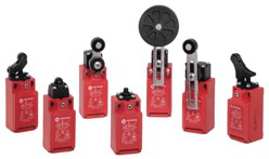 440P-COHS11D4 - Interruptor de límite de seguridad, plástico de 22 mm, bisagra desplazada, 1 NC, 1 NA, acción rápida, conector micro de CC de 4 pines