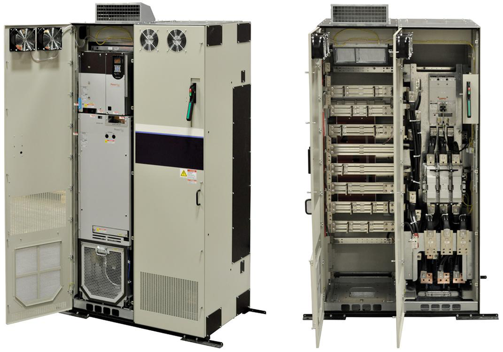 21G1ABD430AN0NNNNN-ND-P14 - PowerFlex 755 Packaged Drive, Air Cooled, AC Input with Precharge, B: UL Type 1 / IP20, 600mm Deep MCC Style, 480 VAC, 3 PH, 430A, 350 HP Normal Duty, Frame 8, Filtered, CM Jumper Removed, No DB, Blank (No HIM)