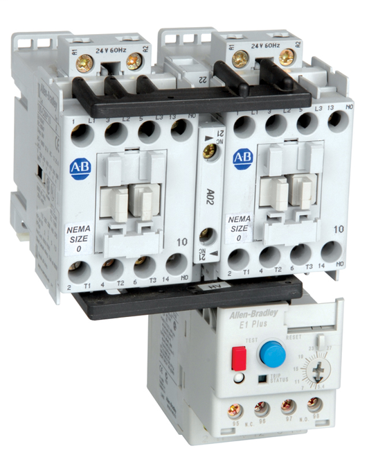 305-AOD-EEC - 305 NEMA Reversing Starter, NEMA 0, 110V 50Hz / 120V 60Hz Control Voltage, Conventional Coil, 1.0 - 5.0 Amps E1 Plus Overload Relay