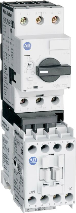 190E-ANEJ2-CB25D-F22 - 190E Eco Starter / 190S MCS Compact Starter, 100-C09, Common Open Type, 1 N.O. 0 N.C., 140M-C2E (C-Frame), High Break, Internal Auxiliary Contact 2 N.O., 1.6 - 2.5 A, 24V DC Electronic Coil