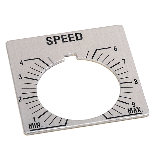 800T-X608 - 800T Legend Plate,PotentiometerSPEED, Package Quantity 1, None