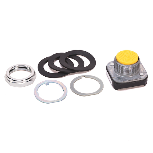 800T-A9D2 - 30.5mm Type 4/13 Mom. Contact PB, Non-Illum., Yellow, Flush Hd, 1 NC