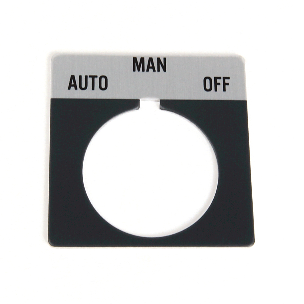 800T-X625 - 800T Legend Plate,StandardAUTO-MAN-OFF, Package Quantity 1, Gray
