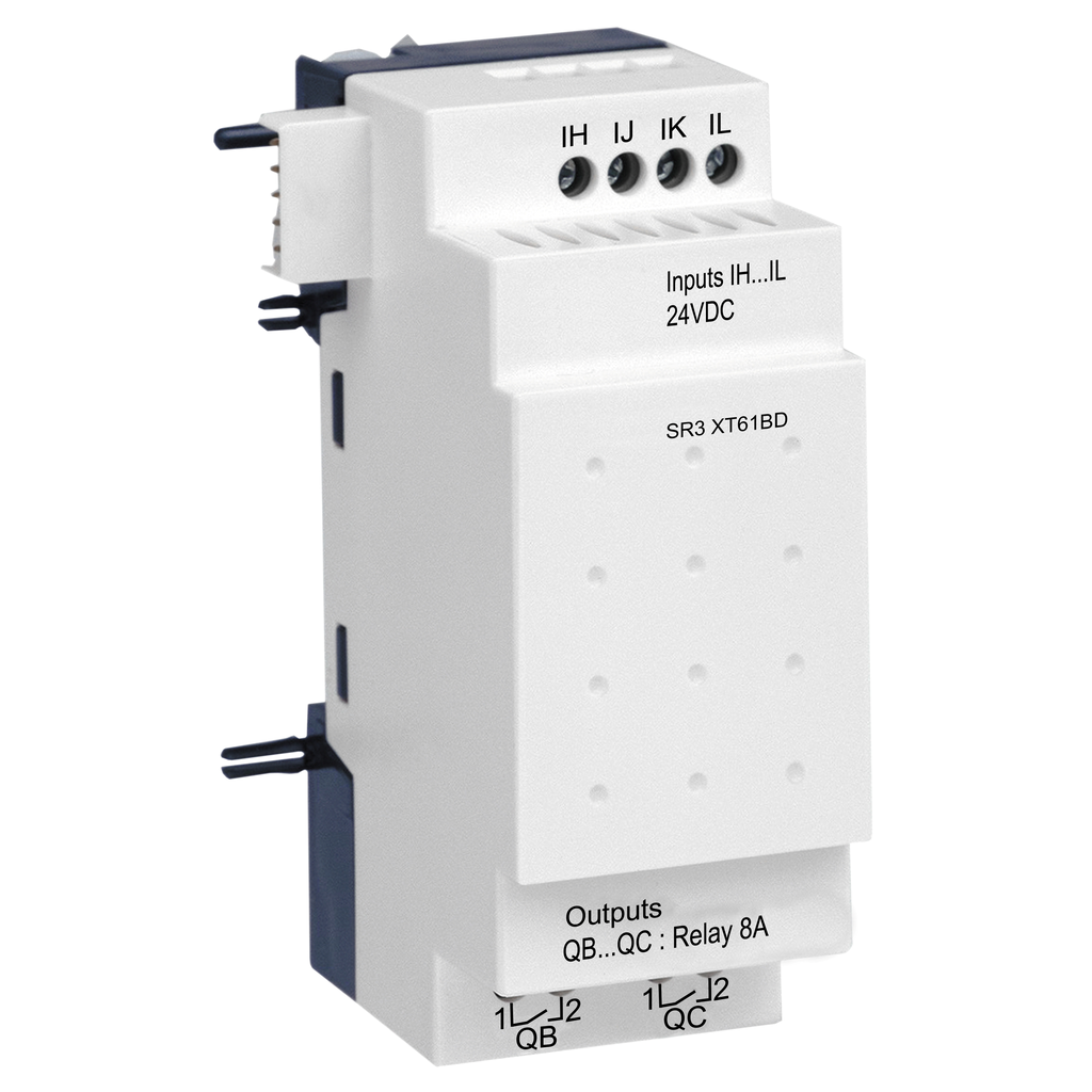 SR3XT61BD - Módulo de extensión de E/S discretas, Zelio Logic SR2 SR3, 6 E/S, 24 V CC