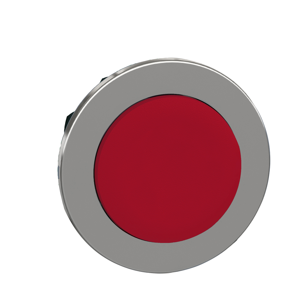 ZB4FL4 - Head for non illuminated push button, Harmony XB4, flush mounted red projecting pushbutton