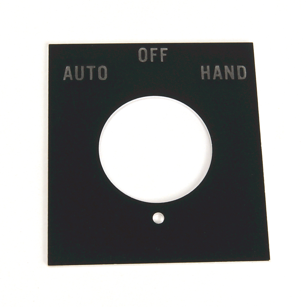 800H-Y1 - 800H 7 & 9 Accessories, 800H 7 & 9 Legend Plates, Vertical, No Color Code, Standard, AUTO-OFF-HAND