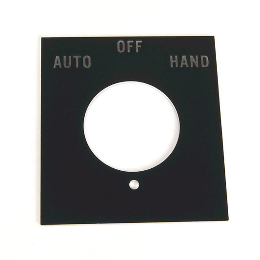 800H-Y1 - 800H 7 & 9 Accessories, 800H 7 & 9 Legend Plates, Vertical, No Color Code, Standard, AUTO-OFF-HAND
