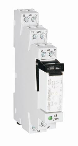 700-HLT12U2X - Salida de relé electromecánico 700-HL, DPDT (2 contactos conmutados), con terminales de tornillo, 220-240 V CA/CC, con contactos chapados en oro, construcción de terminales de seguridad, paquete de 10