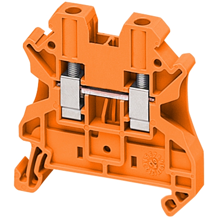 NSYTRV42AR - SCREW TERMINAL, FEED THROUGH, 2 POINTS, 4MM² , ORANGE