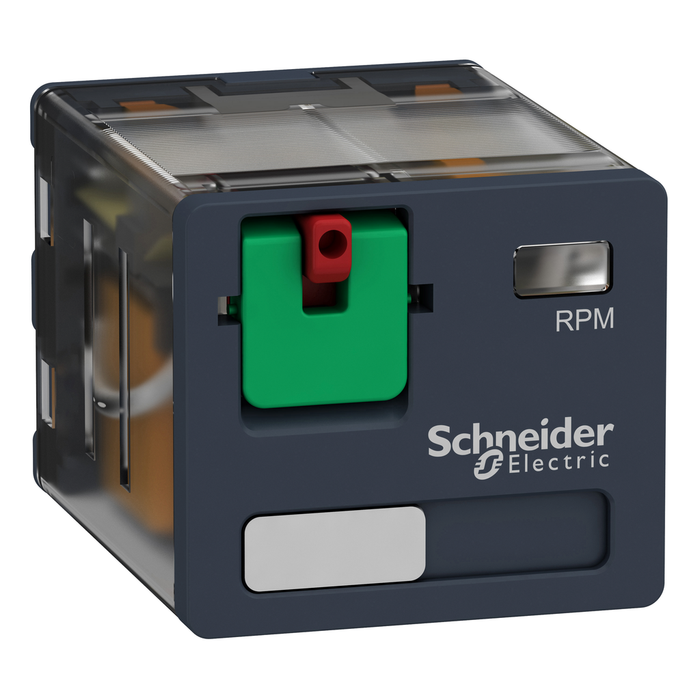 RPM31P7 - plug-in relay, Harmony electromechanical relays, 15A, 3CO, lockable test button, 230V AC