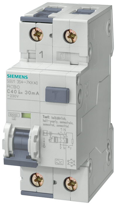 5SU1354-1KK06 - FI/LS-PROTECTOR 30MA, 10KA, 1+N POLE C, 6A