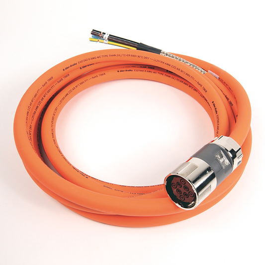 2090-CPWM7DF-08AA05 - Cable SpeedTEC, solo alimentación del motor, conector DIN SpeedTec, extremo de accionamiento, cable flexible, 8 AWG, estándar (no flexible), 5 metros