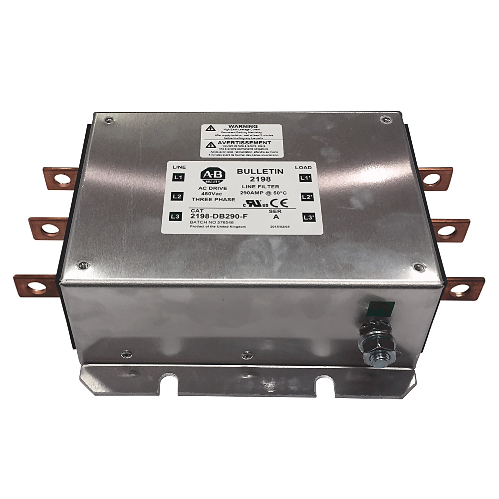 2198-DB290-F - 290 Amp three phase EMC line filter, Kinetix 5500