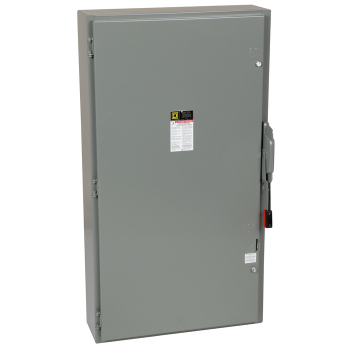 HU366 - Safety switch, heavy duty, non fusible, 600A, 3 wire, 3 pole, 500hp, 600VAC/DC, NEMA 1