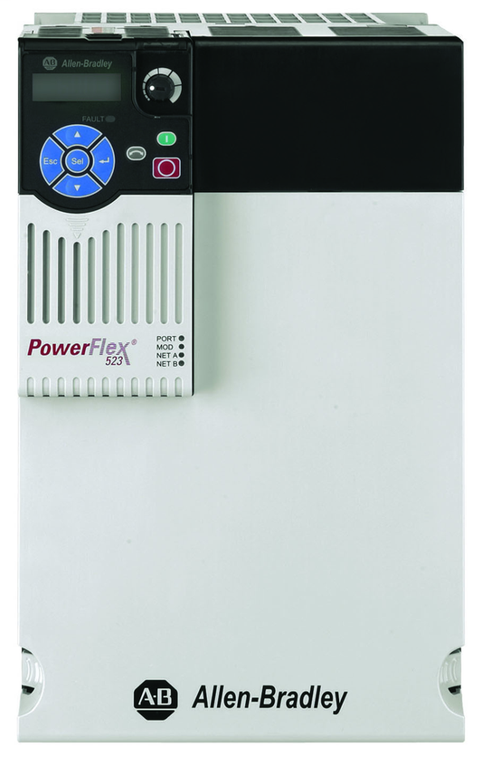 25A-B048N104 - PowerFlex 523 AC Drive, 240 VAC, 3 Phase, 15 HP, 11 kW Normal Duty; 10 HP, 7.5 kW Heavy Duty, Frame E, IP20 NEMA / Open Type, No Filter