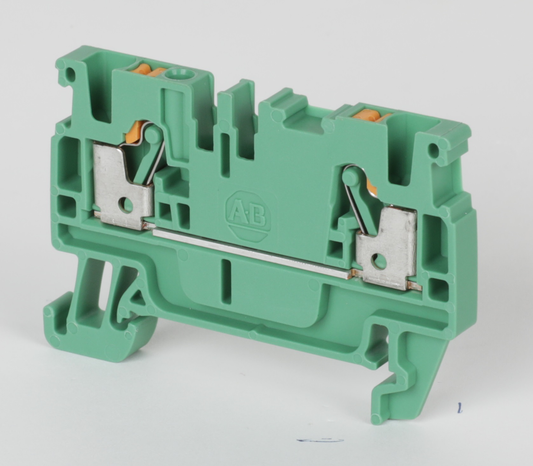 1492-P3-G - Bloques de terminales a presión 1492-P, 2,5 mm² (AWG 28 - AWG 12), 20 A, paso, un solo nivel, 1 punto en cada lado por circuito